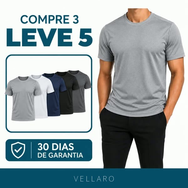 [Leve 5 e Pague 3] Camisa Dry Fit Masculina Performance | Conforto e Tecnologia Antissuor