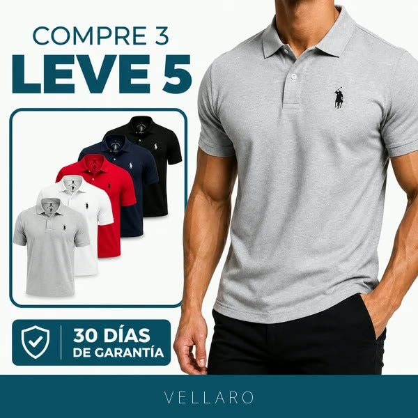 [Leve 5 e Pague 3] Camisa Polo Masculina Legion em Algodão e Poliéster | Elegância e Conforto