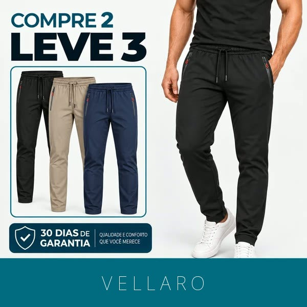 [Compre 2 Leve 3] Calça Masculina Tática Jogger | Conforto com Bolsos de Zíper e Ajuste na Cintura